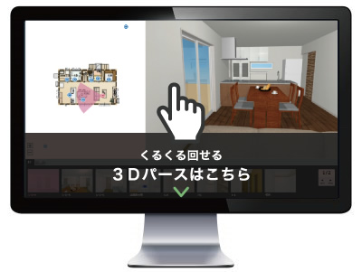 くるくる回せる３Ｄパースはこちら