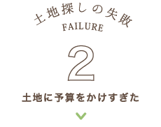 土地に予算をかけすぎた
