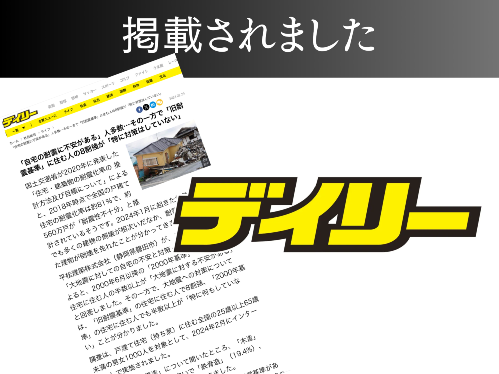 【デイリースポーツ Online】「自宅の耐震に不安がある」人多数…その一方で「旧耐震基準」に住む人の8割強が「特に対策はしていない」 アイチャッチ